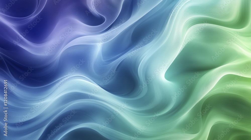 Abstract waves of blue and green: flowing curves and textures in motion Abstract waves of blue and green: flowing curves and textures in motion