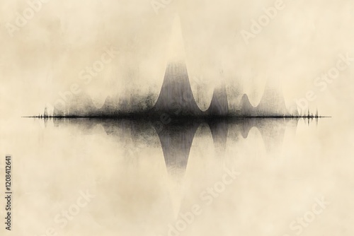 Abstract Landscape Reflection - A Symphony of Grey Tones