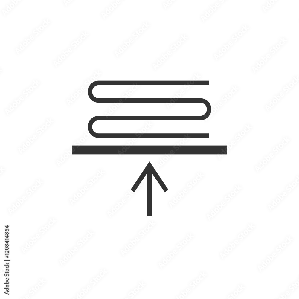 Lifting of the plaiting table sign icon. Graphical symbol modern, simple, vector, icon for website design, mobile app, ui. Vector Illustration Lifting of the plaiting table sign icon. Graphical symbol modern, simple, vector, icon for website design, mobile app, ui. Vector Illustration