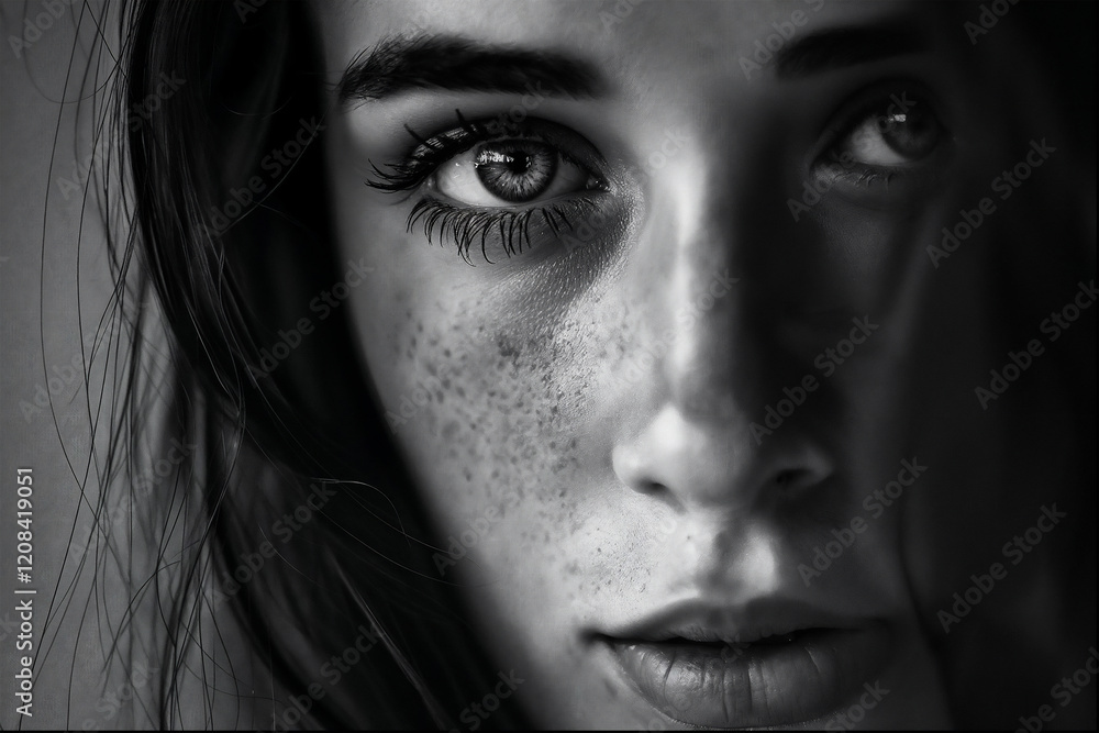 minimalism close up woman face monochrome minimalism close up woman face monochrome