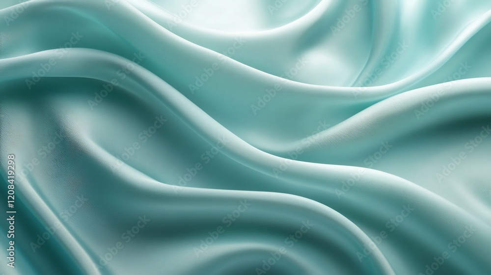 Aqua Silk Drapery: A Study in Smoothness and Flow Aqua Silk Drapery: A Study in Smoothness and Flow