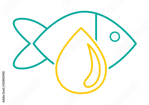 Blue Fish and Yellow Drop Fine Line Essential Oil Omega 3 Sardine Cod Salmon Mackerel and Tuna acids EPA and DHA