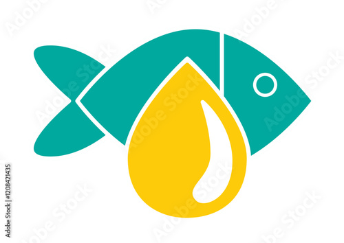 Fish Essential Oil Omega 3 Yellow Drop Sardine Cod Salmon Mackerel and Tuna acids EPA and DHA for well-being