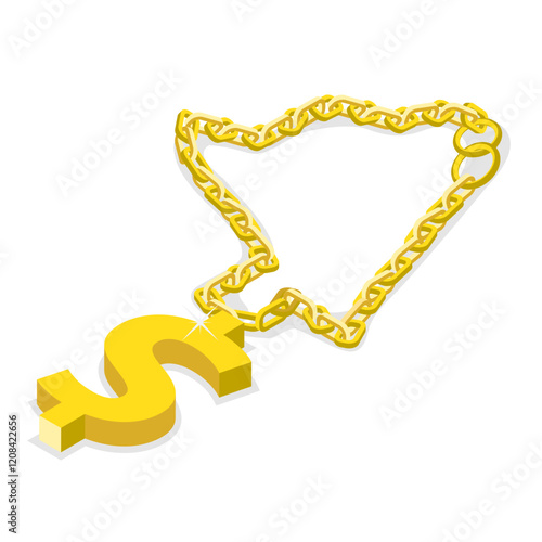 3D Isometric Flat Vector Illustration of Rap Music And Hip-hop Style, Graphic Elements Set. Item 5