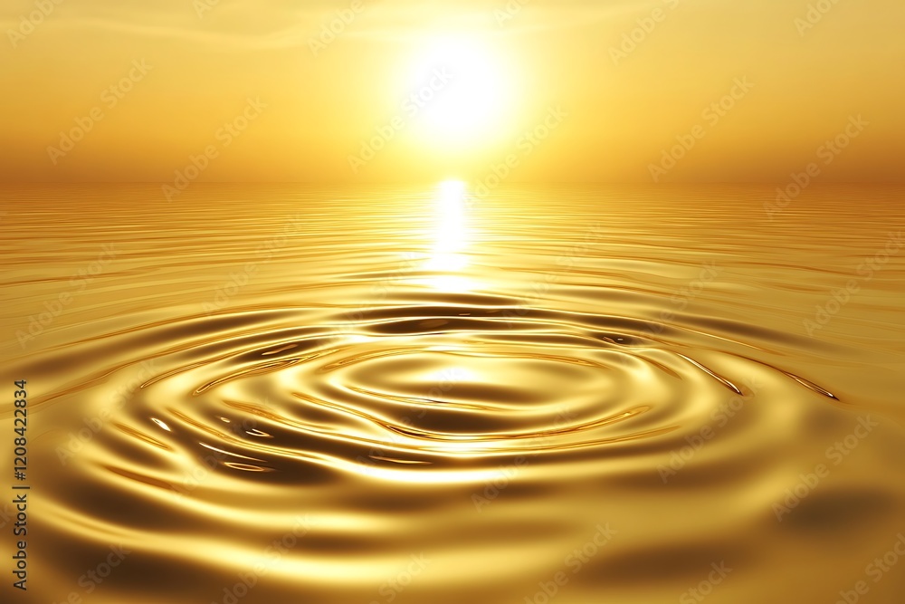 Golden Sunset Ripples on Water Golden Sunset Ripples on Water