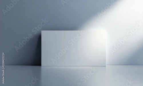 Minimalist White and Gray Business Card Background with Subtle Transparency and Ultrathin Lines for Corporate Identity photo