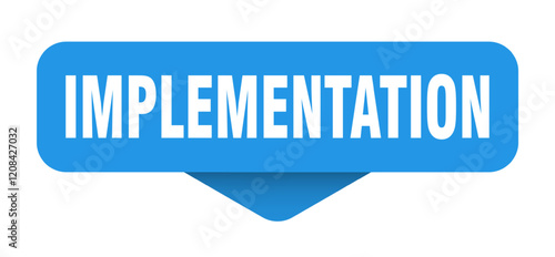 implementation sticker. implementation sign on transparent background