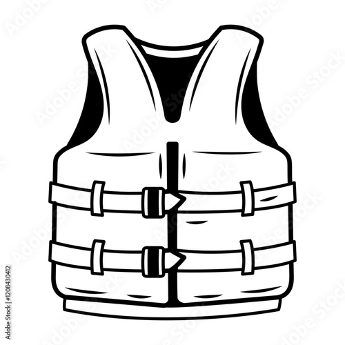 A sketchy icon of life jacket