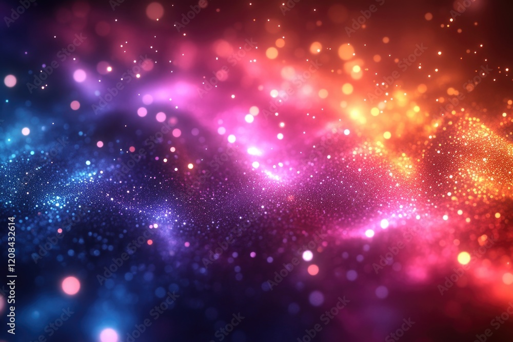 A blurry image of bright lights shining through the darkness A blurry image of bright lights shining through the darkness