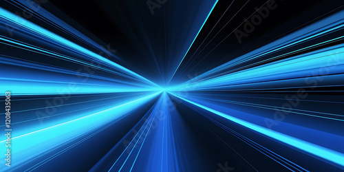 Abstract Blue Gradient Light Streaks Background