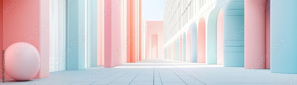 Fototapeta premium content differentiation flat design side view media production area animation pastel colored