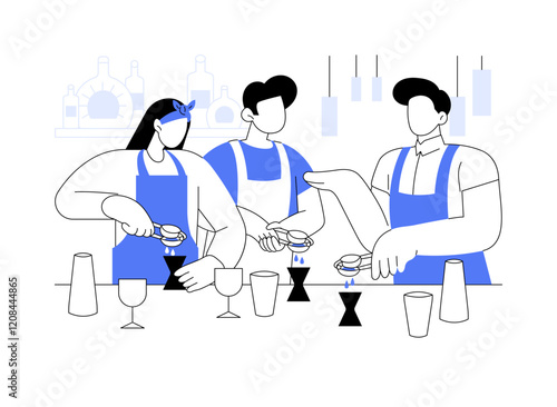 Mix ingredients isolated cartoon vector illustrations.