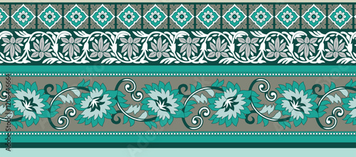 Geometrical-inspired abstract motifs with intricate details, offering diverse design possibilities for interiors and textiles.