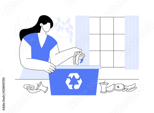 Home composting isolated cartoon vector illustrations.
