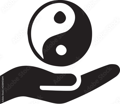 yin yang symbol with yin yang