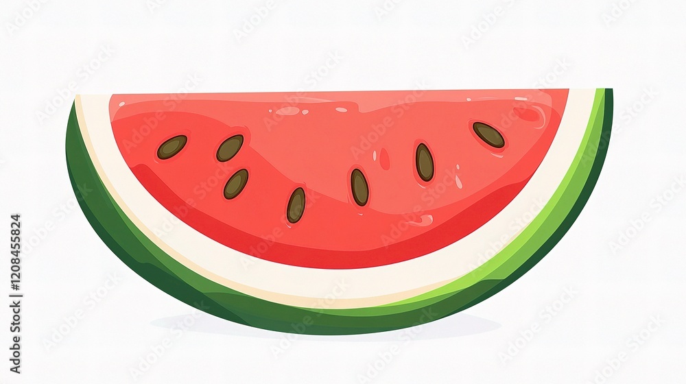 Fresh Watermelon Slice Isolated on White Background for Design Fresh Watermelon Slice Isolated on White Background for Design