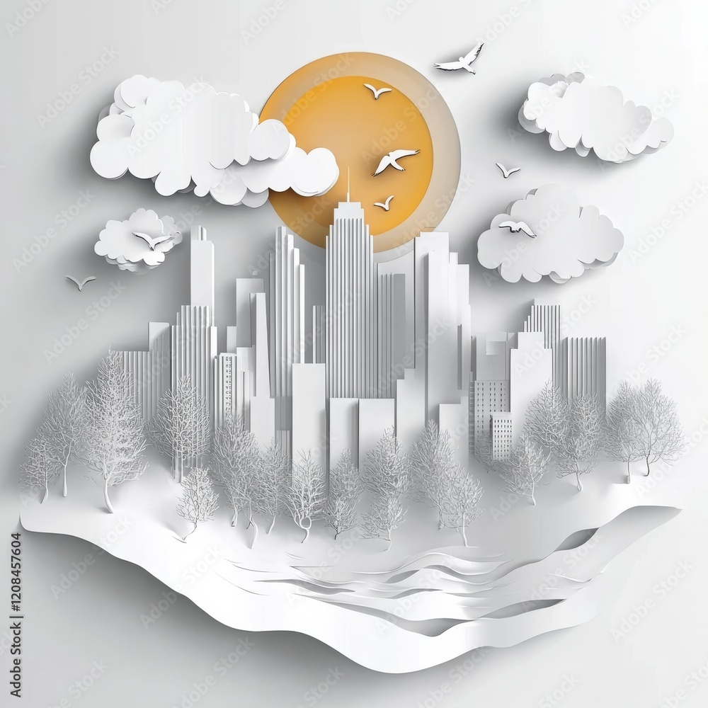 Obraz premium Ecology and environment conservation creative idea concept design