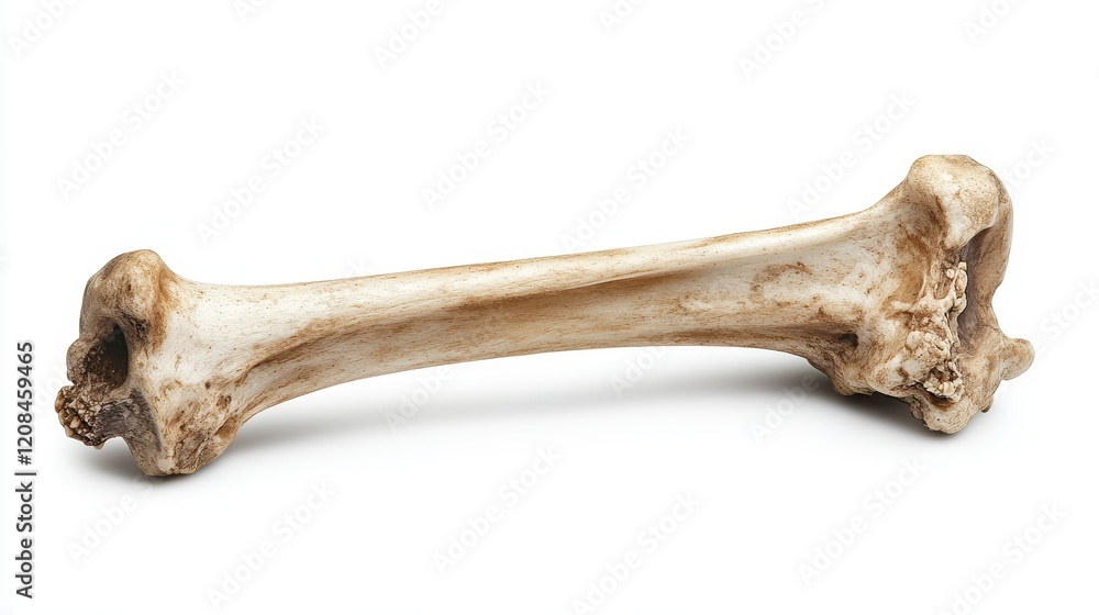 Ancient animal bone isolated on white background Ancient animal bone isolated on white background