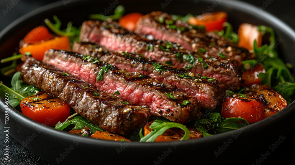 grilled meat with vegetables, stew with vegetables grilled meat with vegetables, stew with vegetables