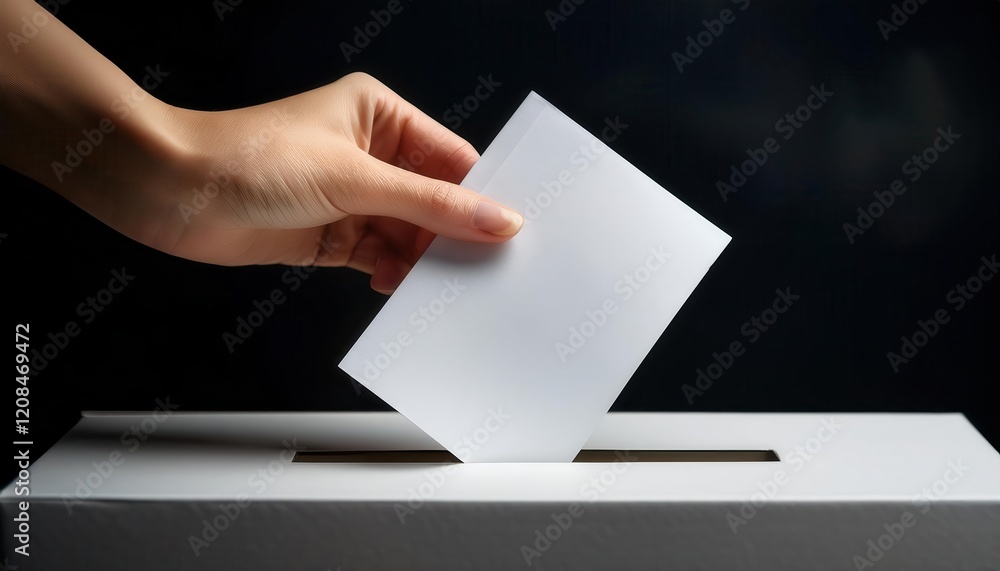 Casting a Vote in a Ballot Box during Elections Casting a Vote in a Ballot Box during Elections