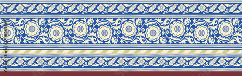 Geometrical-inspired abstract motifs with intricate details, offering diverse design possibilities for interiors and textiles.
