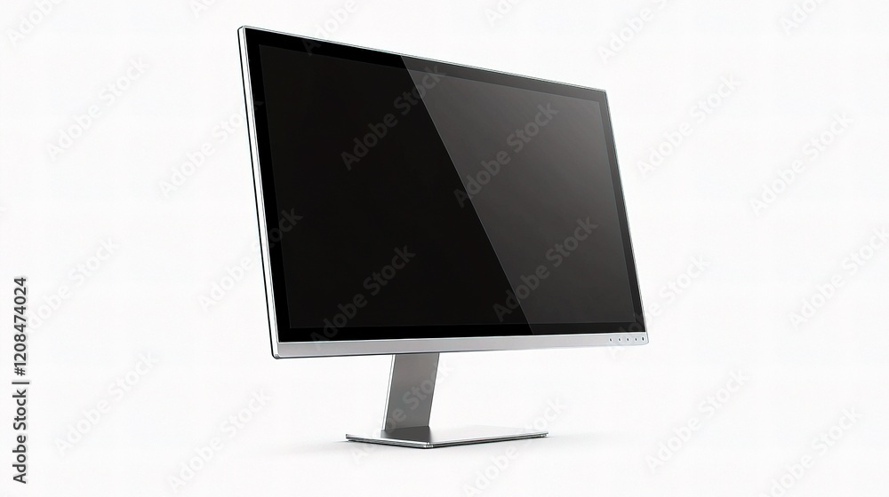 Modern Thin Frame Computer Monitor with Sleek Design and Lines