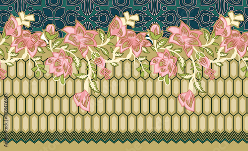Exotic floral prints in lively color palettes, designed to transform textiles and walls into artful displays.