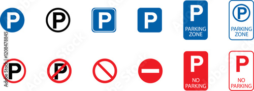 Obraz na płótnie car park sign parking zone icon p symbol vector w salonie