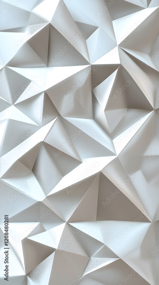 Obraz premium Geometric Abstract Pattern in White 