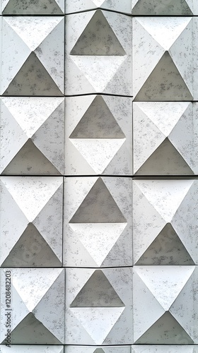 Geometric Abstract Pattern in White
