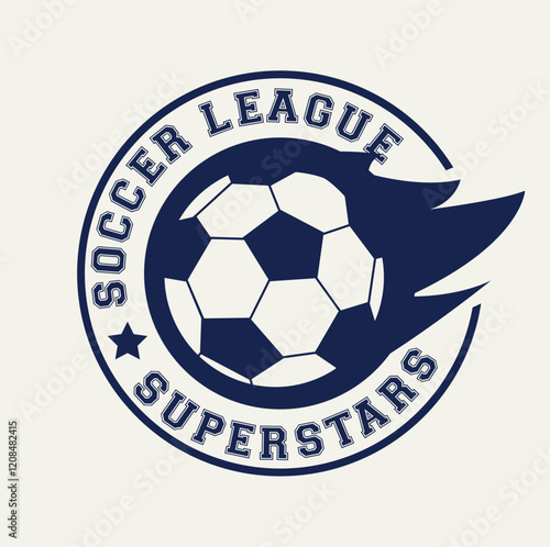 logo with soccer ball laurel, insignia