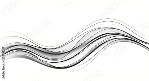 Wavy lines and swirls intertwine to form a flowing, abstract design.