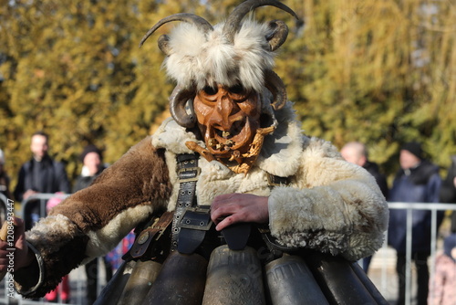 Obraz na plátně The Surva masquerade games festival in Sofia, Bulgaria