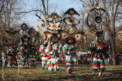 Принти на полотні The Surva masquerade games festival in Sofia, Bulgaria