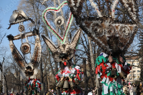 Cuadro en lienzo The Surva masquerade games festival in Sofia, Bulgaria
