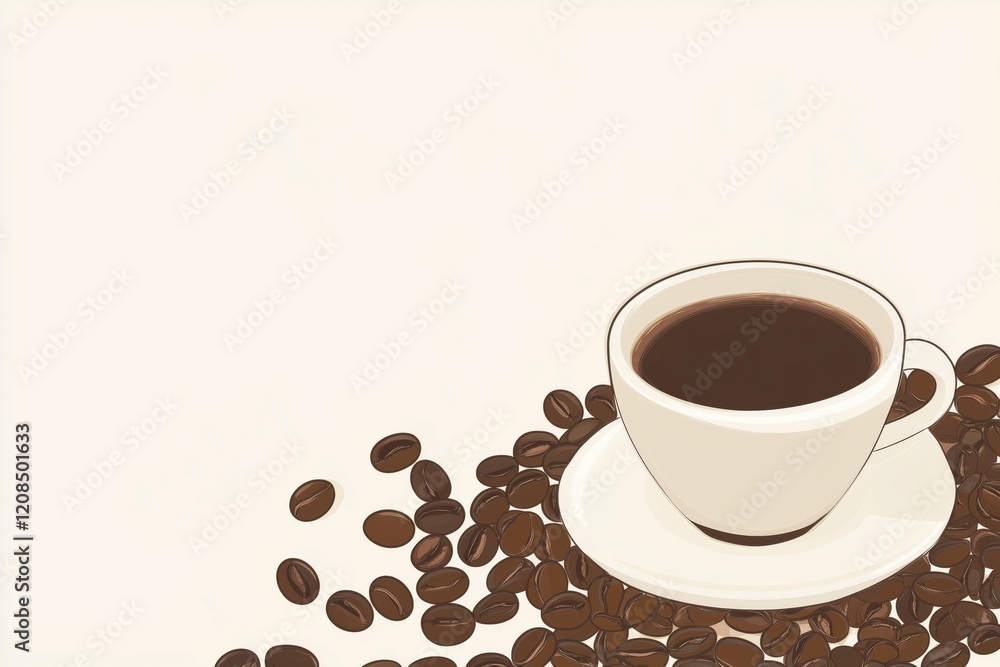 Obraz premium coffee shop flat icon illustration