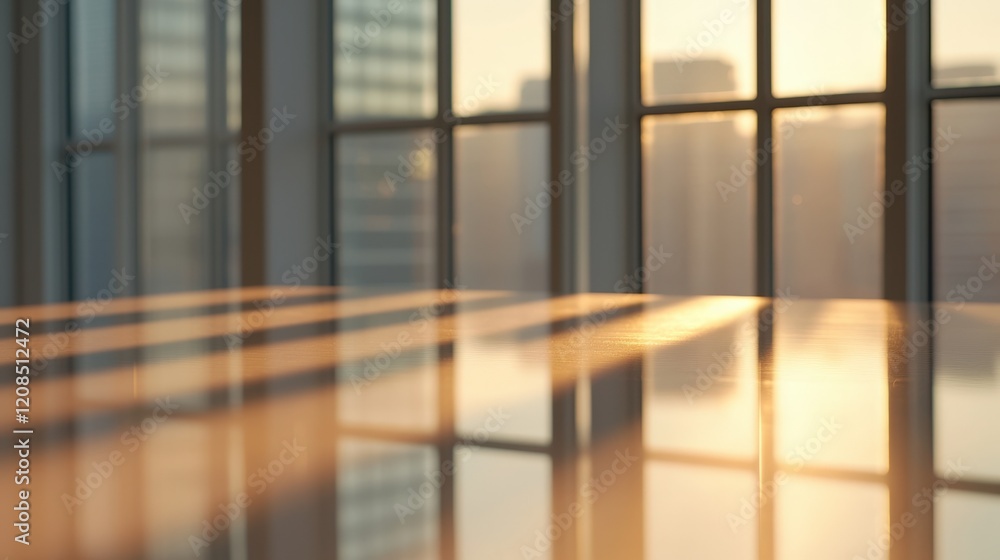 Wash workplace and reflective, A serene office space bathed in golden sunlight, showcasing reflections on a polished surface and a view of skyscrapers through large windows. Wash workplace and reflective, A serene office space bathed in golden sunlight, showcasing reflections on a polished surface and a view of skyscrapers through large windows.