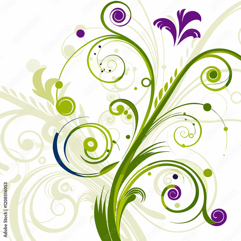 abstract floral background with butterflies abstract floral background with butterflies