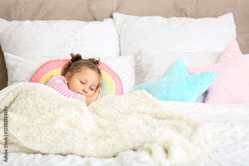 Cute little girl sleeping i...