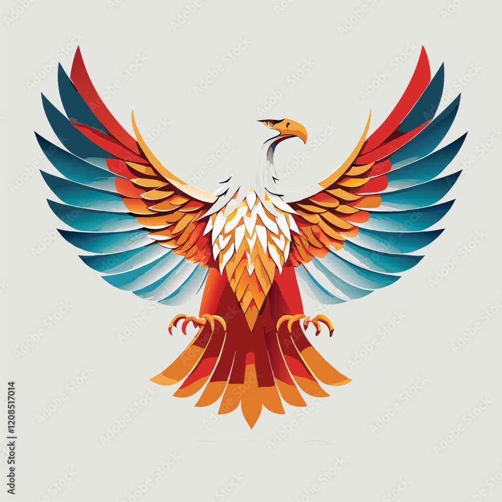 Obraz premium eagle with wings vector with white background