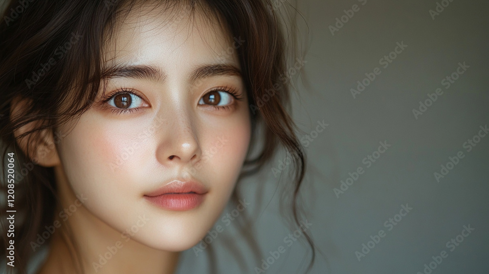 A stunning close-up of a beautiful young Korean woman with clean, fresh skin, showcasing a sleeveless body in a bright, minimalist setting, emphasizing beauty, healthy skin, and modern aesthetics.
A stunning close-up of a beautiful young Korean woman with clean, fresh skin, showcasing a sleeveless body in a bright, minimalist setting, emphasizing beauty, healthy skin, and modern aesthetics.