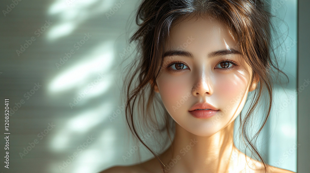 A stunning close-up of a beautiful young Korean woman with clean, fresh skin, showcasing a sleeveless body in a bright, minimalist setting, emphasizing beauty, healthy skin, and modern aesthetics.
A stunning close-up of a beautiful young Korean woman with clean, fresh skin, showcasing a sleeveless body in a bright, minimalist setting, emphasizing beauty, healthy skin, and modern aesthetics.