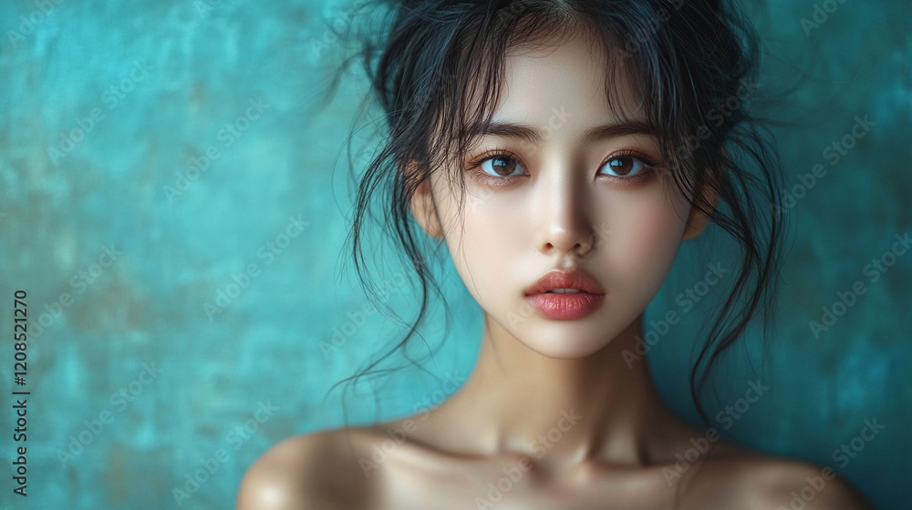 A stunning close-up of a beautiful young Korean woman with clean, fresh skin, showcasing a sleeveless body in a bright, minimalist setting, emphasizing beauty, healthy skin, and modern aesthetics.
A stunning close-up of a beautiful young Korean woman with clean, fresh skin, showcasing a sleeveless body in a bright, minimalist setting, emphasizing beauty, healthy skin, and modern aesthetics.