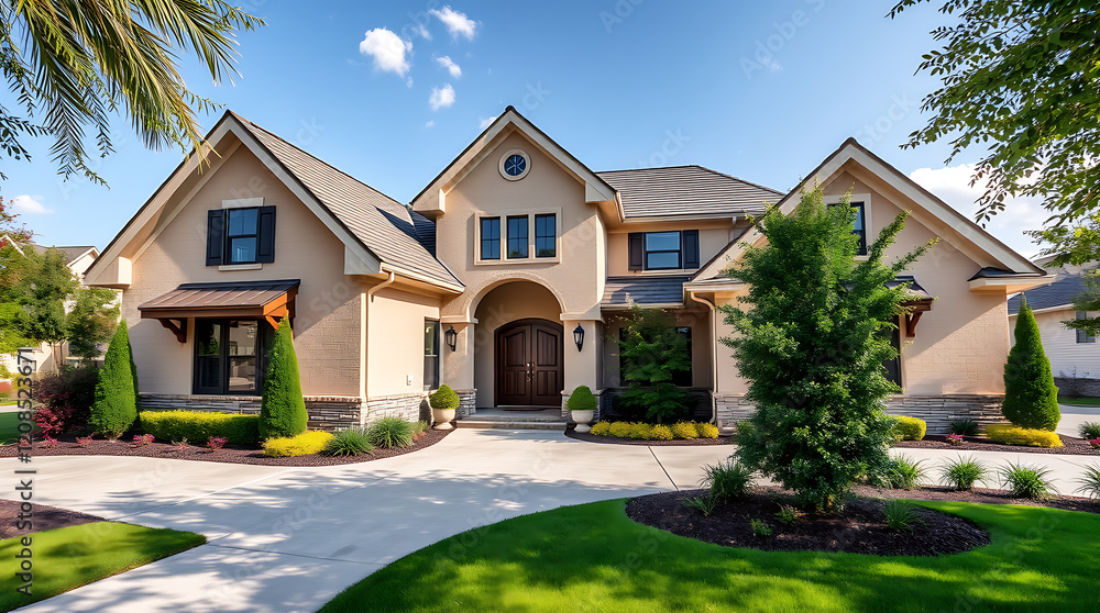 Luxury Home Exterior: Modern Architectural Design and Landscaping Luxury Home Exterior: Modern Architectural Design and Landscaping