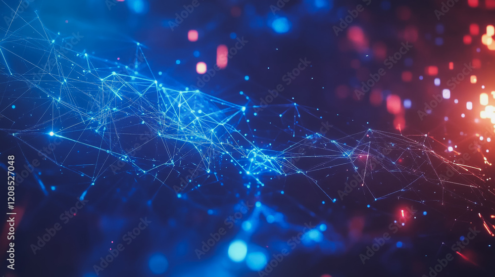 Obraz premium Smart digital Innovation city with connection network reciprocity over the cityscape. of future smart wireless digital city and social media networking systems that connects people with in city