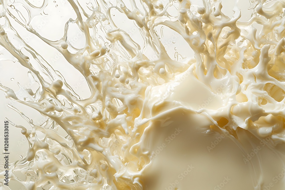 Fresh milk transformed into creamy butter, emphasizing texture changes during the churning process.