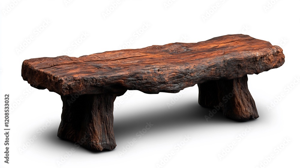 Rustic Wooden Bench: A Masterpiece of Natural Craftsmanship Rustic Wooden Bench: A Masterpiece of Natural Craftsmanship