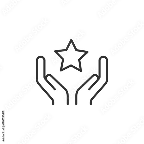 Hands holding star symbolizing success and aspiration