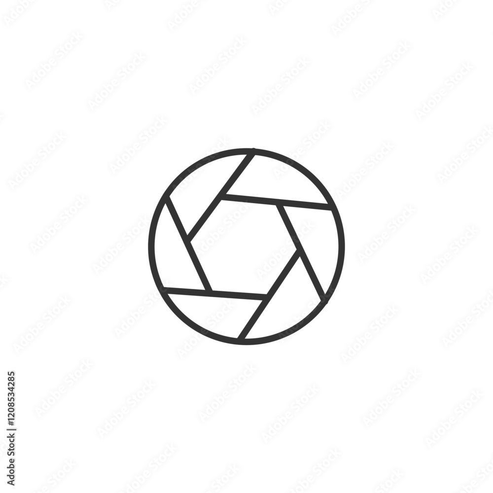 Simple camera shutter icon for photography and creative projects Simple camera shutter icon for photography and creative projects