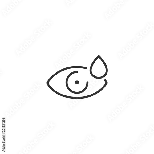 Eye with tear line icon representing sadness and emotional expression